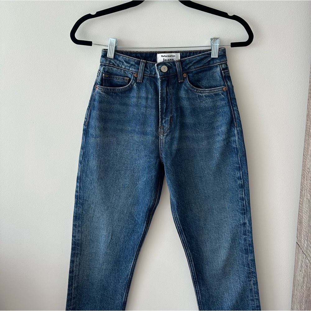 Reformation denim high rise straight jeans NEW - Picture 3 of 7